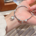 New Chinese Style Copper Oval Peace Lock Bangle Minimalist Geometric Light Luxury Bracelet view 4