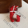 Fabric Knitted Little Horse Brooch For Women, Zodiac Animal Corsage Versatile Fashion Accessory view 4