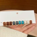 Minimalist Modern Alloy Geometric Square Stud Earrings Jewelry Set For Daily Commute Women view 3