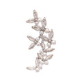Korean Light Luxury Butterfly Faux Pearl Zircon Clip-on Earrings For Women No Piercing view 5