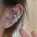 Chic Copper Zircon Butterfly Clip-on Earrings Light Luxury Designer Insect Ear Jewelry view 1
