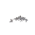 Chic Copper Zircon Butterfly Clip-on Earrings Light Luxury Designer Insect Ear Jewelry view 5