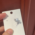 Light Luxury Copper Zircon Cross Clip-on Earrings For Women, Geometric No-Piercing Ear Cuffs view 2