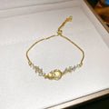 Light Luxury Copper Zircon Cat Eye Stone Gourd Bangle For Women New Chinese Style Jewelry view 4