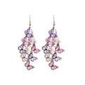 Light Luxury Hollow Butterfly Tassel Iron Drop Earrings For Women Elegant Sweet Style view 5