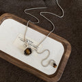 Korean Style Alloy Resin Vase Pendant Sweater Necklace Light Luxury Geometric Choker For Women view 2