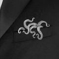 Alloy Pearl Rhinestone Octopus Brooch Pin For Creative Clothing Accessories view 3