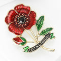 Alloy Enamel Poppy Flower Brooch For Women Coat And Suit view 3
