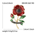 Alloy Enamel Poppy Flower Brooch For Women Coat And Suit view 5