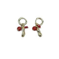 Imitation Crystal Beaded Peanut Pendant Drop Earrings New Chinese Vintage Geometric Circle Clip On Earrings For Women view 5