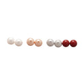 French Vintage Faux Pearl Round Stud Earrings Jewelry Set, Elegant Light Luxury Geometric Ear Jewelry view 5