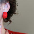 Minimalist Teardrop Acrylic Stud Earrings With Stainless Steel Post, Casual Everyday Fashion view 3