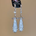 Light Luxury Copper Bow Teardrop Zircon Stud Drop Earrings For Women view 2