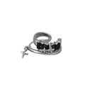 Copper Zircon Starburst Clip-on Earrings For Women Hip Hop Geometric Round Ear Cuffs view 5