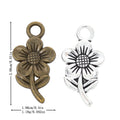 Zinc Alloy Rose Charm Pendant No.890579 for DIY Necklace Bracelet Jewelry Making view 1