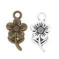Zinc Alloy Rose Charm Pendant No.890579 for DIY Necklace Bracelet Jewelry Making view 4