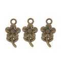 Zinc Alloy Rose Charm Pendant No.890579 for DIY Necklace Bracelet Jewelry Making view 3