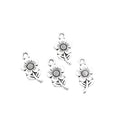 Zinc Alloy Rose Charm Pendant No.890579 for DIY Necklace Bracelet Jewelry Making view 2