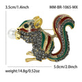 Alloy Rhinestone Squirrel Brooch Pin For Suits And Cardigans – Multicolor view 4