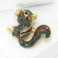 Alloy Rhinestone Squirrel Brooch Pin For Suits And Cardigans – Multicolor view 3