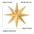 Smooth Alloy Eight Point Star Brooch Pin For Coats view 4