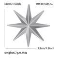 Smooth Alloy Eight Point Star Brooch Pin For Coats view 5