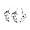 Antique Silver Zinc Alloy Trumpet Flower Charm Pendant for DIY Necklace Bracelet Jewelry Making view 2