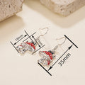 Korean Japanese Cute Elf Women's Drop Earrings, Painted Red Mushroom Sweet Cream Style Jewelry view 4