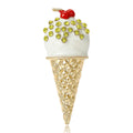 Alloy Enamel Pearl Ice Cream Brooch Pin For Collar Decoration view 1
