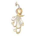 Metal Alloy Rhinestone Peacock Chain Brooch For Suits And Shawls view 1