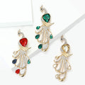 Metal Alloy Rhinestone Peacock Chain Brooch For Suits And Shawls view 2