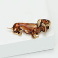 Alloy Rhinestone Poodle Brooch Cute Animal Lapel Pin For Coats view 3