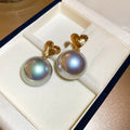 Elegant Heart Faux Pearl Drop Earrings With Silver Pin Textured Light Luxury Style view 3
