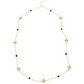 Copper Tiger Eye Cross Sweater Necklace With Rhinestones, Vintage Maillard Women's Choker view 5