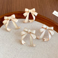 Light Luxury Enamel Bow Stud Earrings Alloy Sweet Elegant Niche Fashion Jewelry view 2