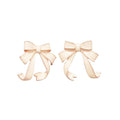 Light Luxury Enamel Bow Stud Earrings Alloy Sweet Elegant Niche Fashion Jewelry view 5