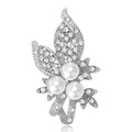 Alloy Rhinestone Pearl Brooch For Fashion Clothing And Lapel Decoration view 2