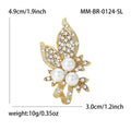 Alloy Rhinestone Pearl Brooch For Fashion Clothing And Lapel Decoration view 6