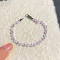 Light Luxury Copper Zircon Square Clasp Bangle Minimalist Elegant Geometric Bracelet For Women view 3