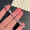 Light Luxury Copper Zircon Square Clasp Bangle Minimalist Elegant Geometric Bracelet For Women view 4
