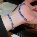 Light Luxury Geometric Square Zirconia Artificial Crystal Bangle For Women Fashion Jewelry view 2