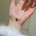 Real Gold Plated Copper Zircon Horse Pendant Sweater Necklace With Acetate Accent, Light Luxury Daily Versatile Collarbo view 4