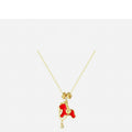 Gold Plated Copper Zircon Enamel Horse Pendant Necklace For Women Light Luxury Collarbone Chain view 5