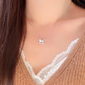 Copper Zircon Mother Of Pearl Horse Necklace Light Luxury Minimalist Collarbone Chain for Women view 4