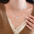 Copper Zircon Mother Of Pearl Horse Necklace Light Luxury Minimalist Collarbone Chain for Women view 2