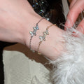 Korean Style Copper Zircon Butterfly Bangle For Women Light Luxury Elegant Daily Jewelry view 3