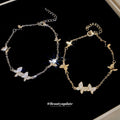Korean Style Copper Zircon Butterfly Bangle For Women Light Luxury Elegant Daily Jewelry view 4