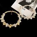 French Light Luxury Irregular Beaded Faux Pearl Geometric Collarbone Necklace For Women view 2