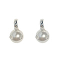 Light Luxury Faux Pearl Zircon C Shape Drop Earrings Geometric Round Vintage Silver Needle Ear Jewelry view 5