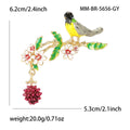 Alloy Enamel Rhinestone Bird Brooch Cute Animal Lapel Pin For Apparel view 5